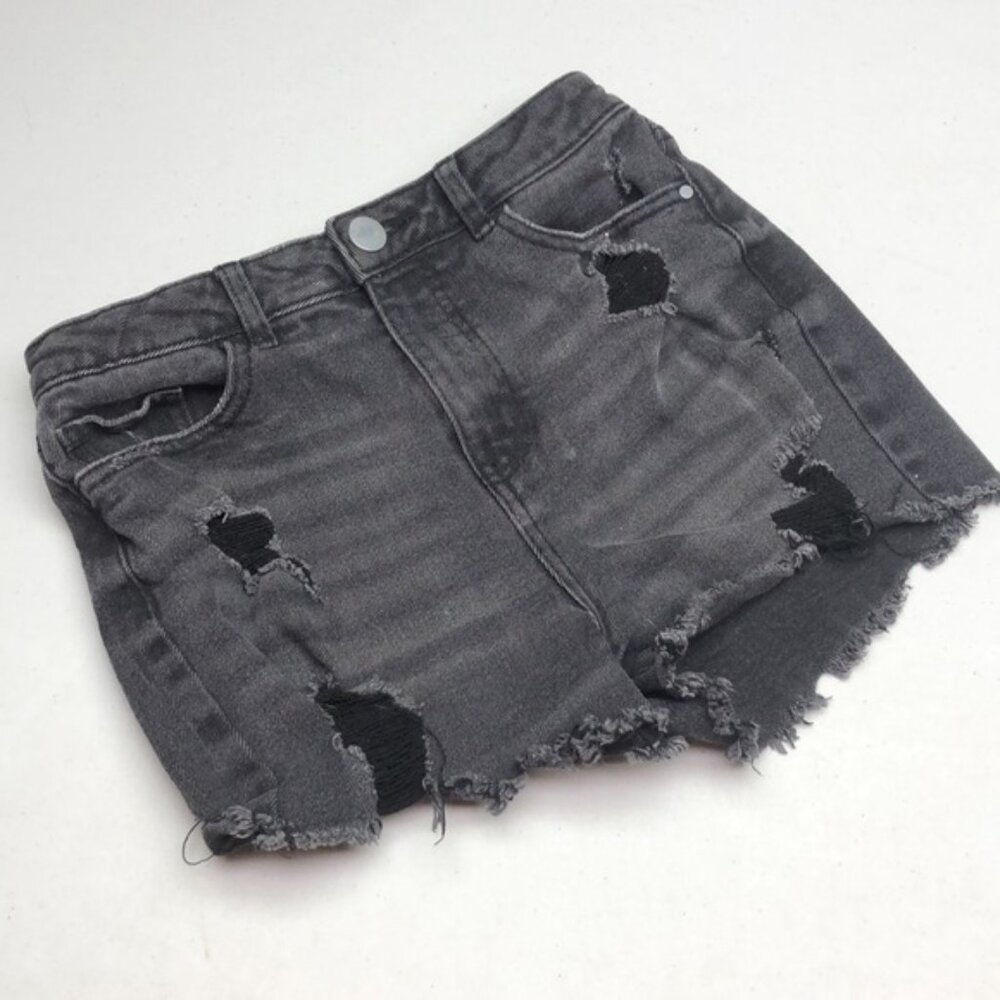 NOBO BLACKWASH FACTORY DISTRESS JEAN SHORTS 5/27 ⭐️